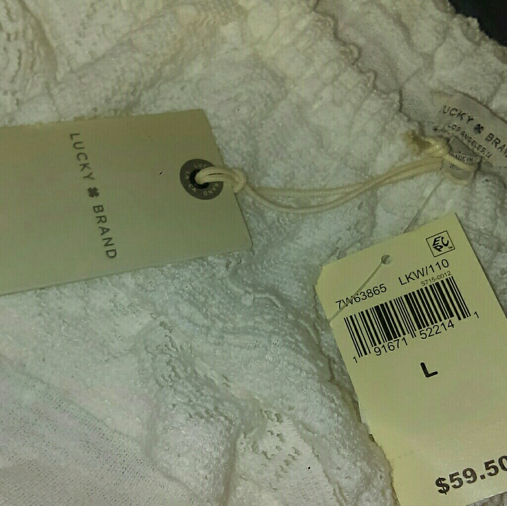 Off shoulders white Lucky Brand blouse